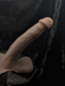 RM 727- CLEARANCE 8" GenderMender -Hard- Dual Texture- Original Scrotum- Color 31010+B10- READY TO SHIP, Not Customizable